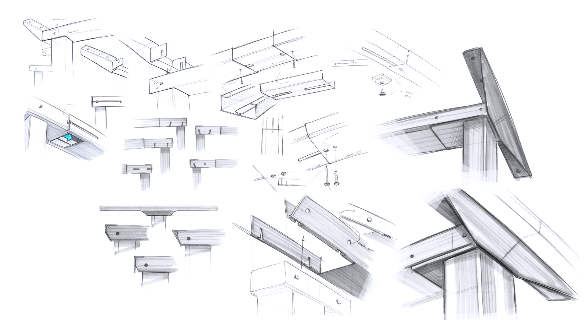 Technical construction sketches